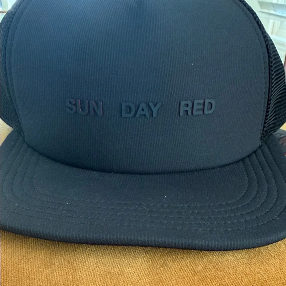SUN DAY RED Black Embossed Trucker Cap - Men Grooming Accessory